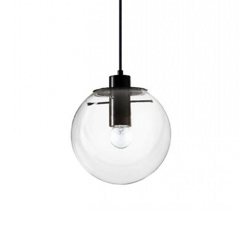 Подвесной светильник Selene Glass Ball Ceiling Lights Black 20 cm Черный Прозрачное Стекло в Нижнем Новгороде | Loft Concept 