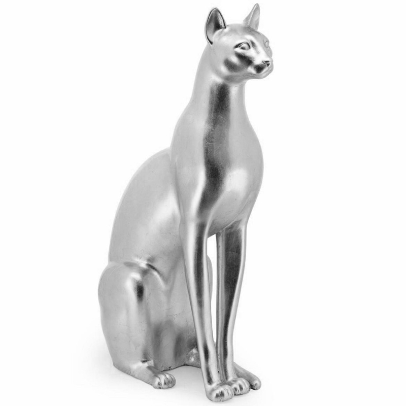 Статуэтка Abhika Egyptian Cat Silver Серебряный в Нижнем Новгороде | Loft Concept 