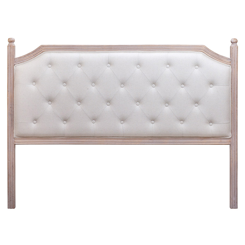 Изголовье кровати бежевое с мягкой обивкой из льна Emma Headboard Бежевый Коричневый в Нижнем Новгороде | Loft Concept 