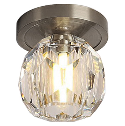 Потолочный светильник  Boule de Cristal Single ceiling light Никель Прозрачное Стекло в Нижнем Новгороде | Loft Concept 