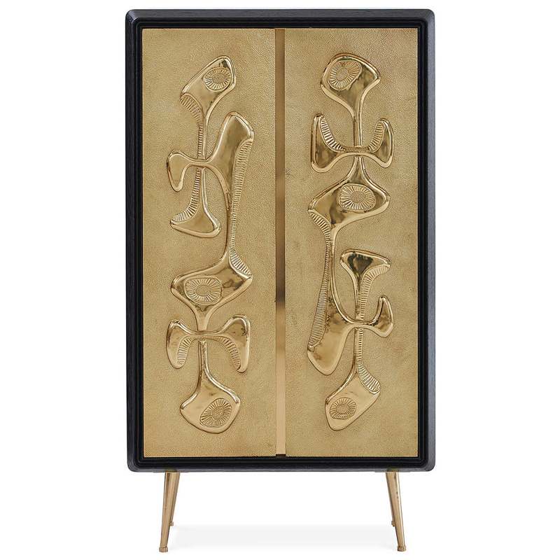 Шкаф Jonathan Adler Reform Accent Cabinet Золотой Черный в Нижнем Новгороде | Loft Concept 