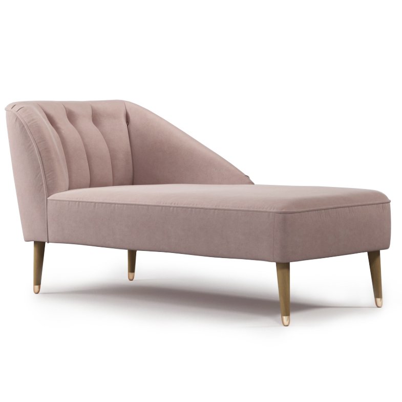 Кушетка Chaise Longue, Pink Cotton Velvet Розовый пастельный в Нижнем Новгороде | Loft Concept 