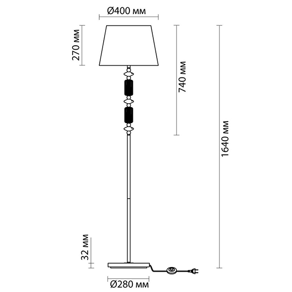 Торшер Iris Fabric Lampshade Floor lamp Candy в Нижнем Новгороде