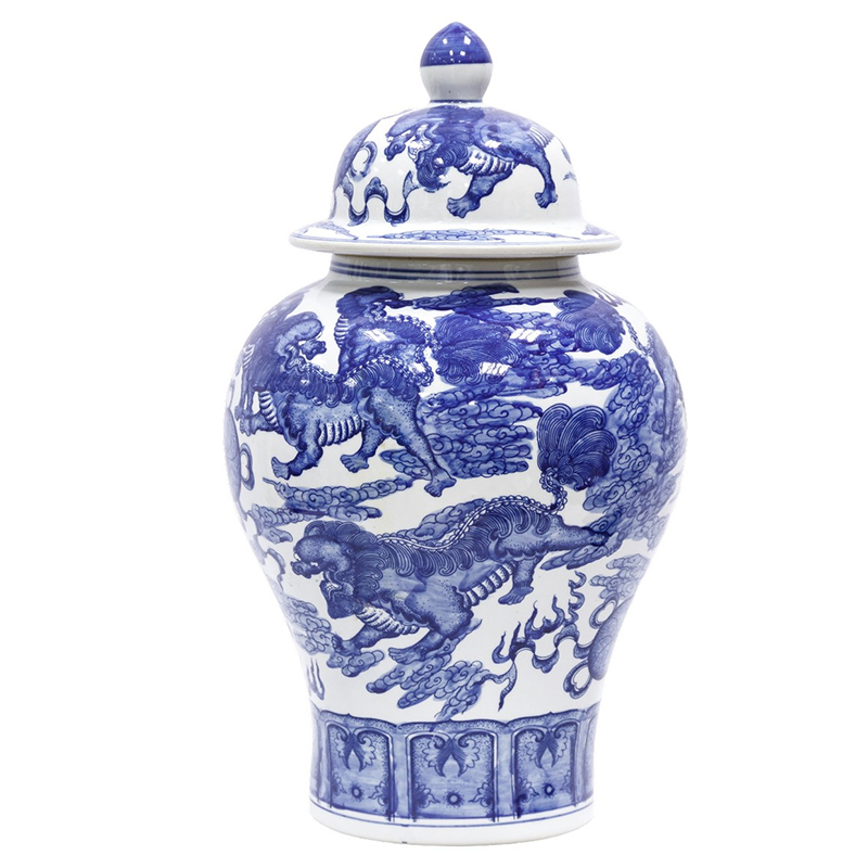 Ваза Blue White Chinese Dragon Vase Синий Белый в Нижнем Новгороде | Loft Concept 