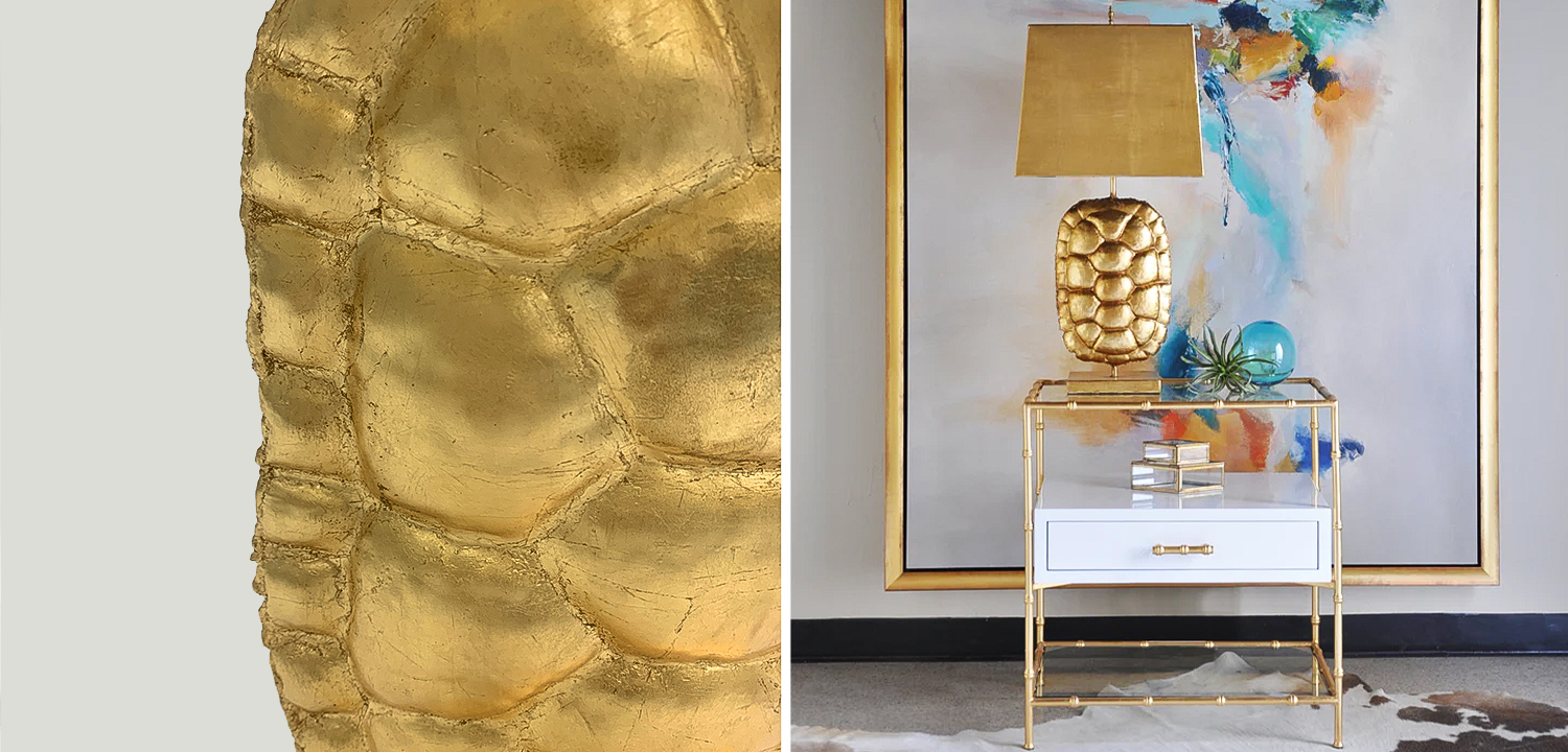 Настольная Лампа Черепаха Table Lamp Golden Turtle - фото