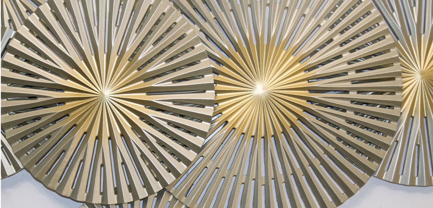 Арт-объект Apollo Gold and Silver Wall Plaque Disc gap 9 - фото №1