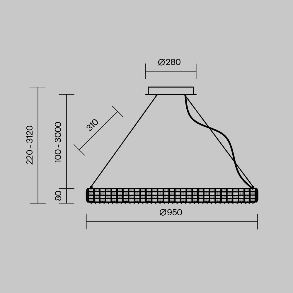 Люстра подвесная Castello 3000К 35Вт в Нижнем Новгороде