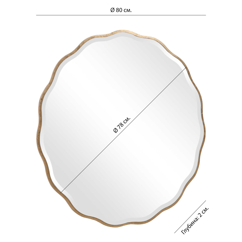 Золотое настенное зеркало Yvon Mirror в Нижнем Новгороде