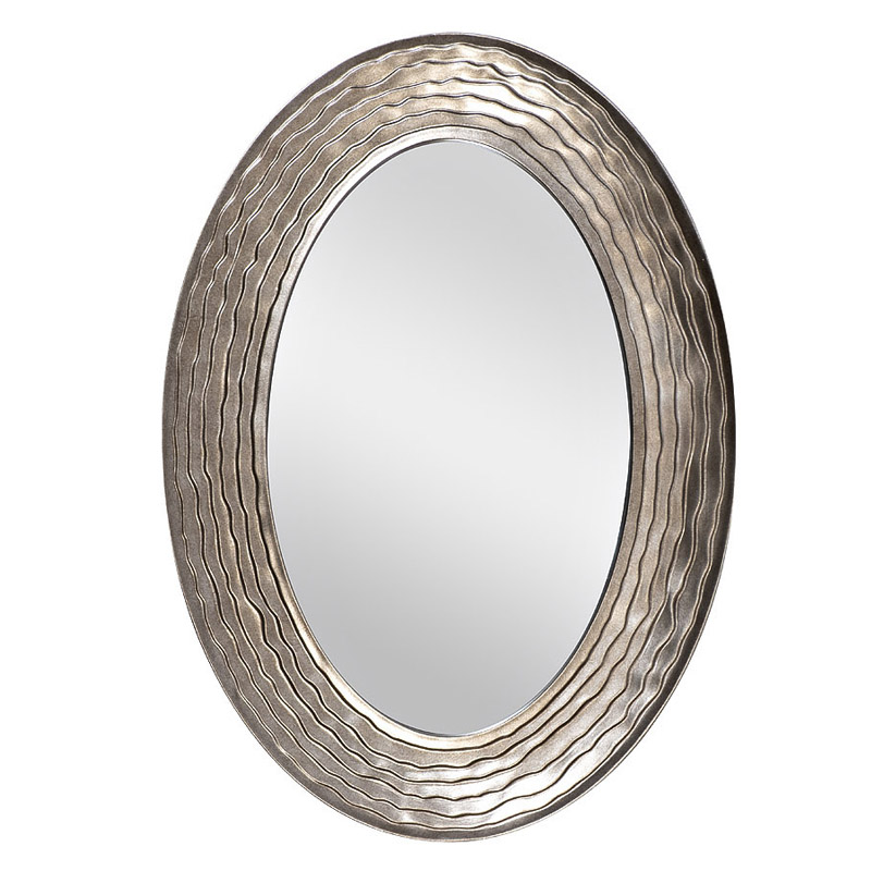 Зеркало Waves Dark Silver Oval Mirror  в Нижнем Новгороде | Loft Concept 