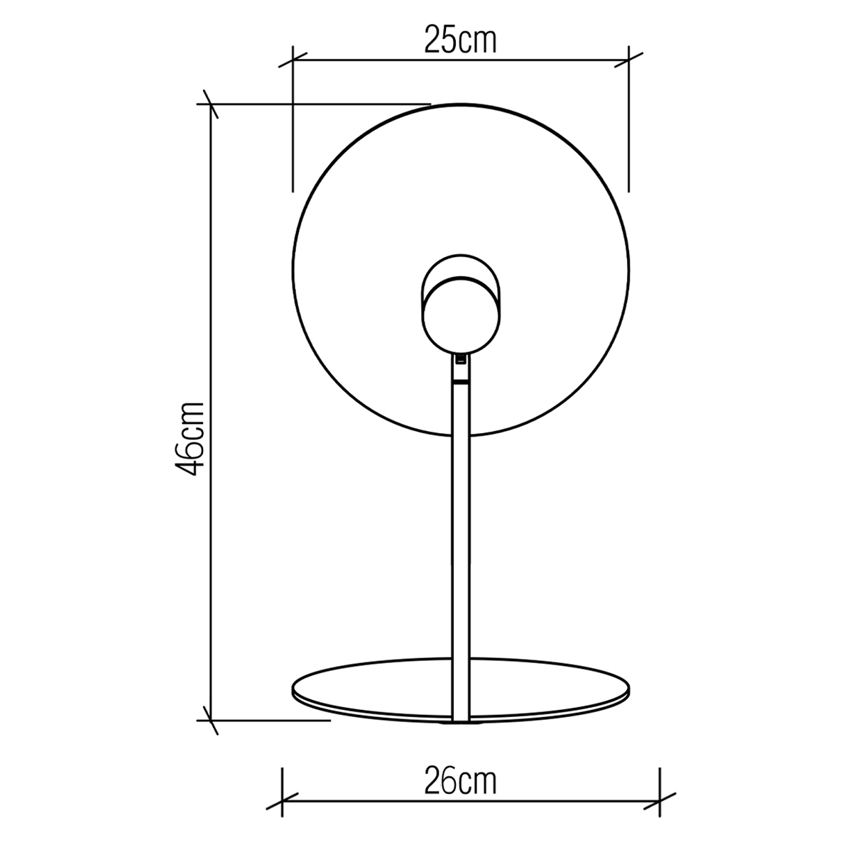 Настольная лампа с круглым деревянным отражателем и черным цилиндрическим плафоном Accord Lighting в Нижнем Новгороде