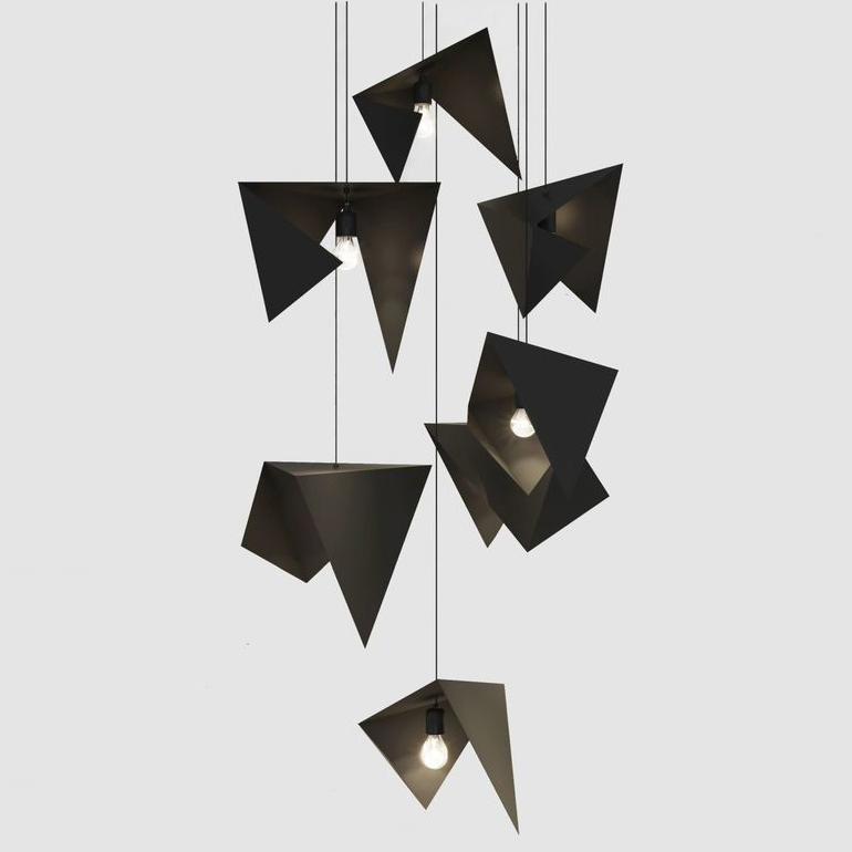 Люстра Chandelier BIRD 7 black LGH0731 Черный матовый в Нижнем Новгороде | Loft Concept 