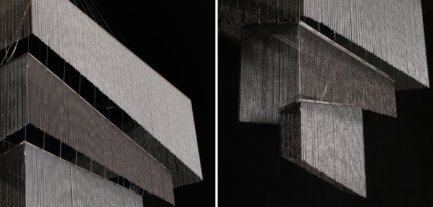 Люстра Серебряные цепочки Willowlamp Geometric Storm Silver - фото