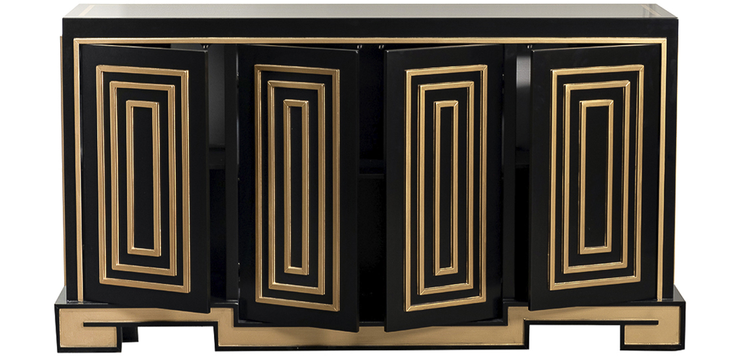 Комод в стиле арт-деко Meandro Chest of drawers Черный - фото