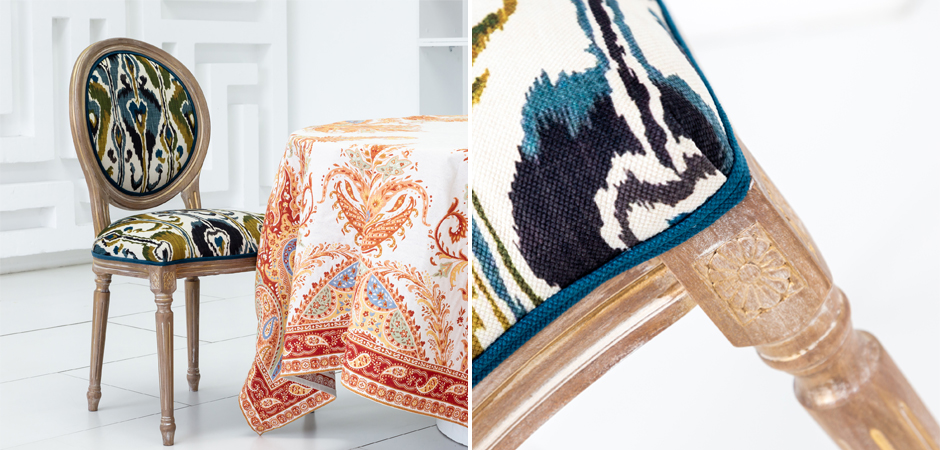 Стул из натурального бука Ikat Pattern - фото №1