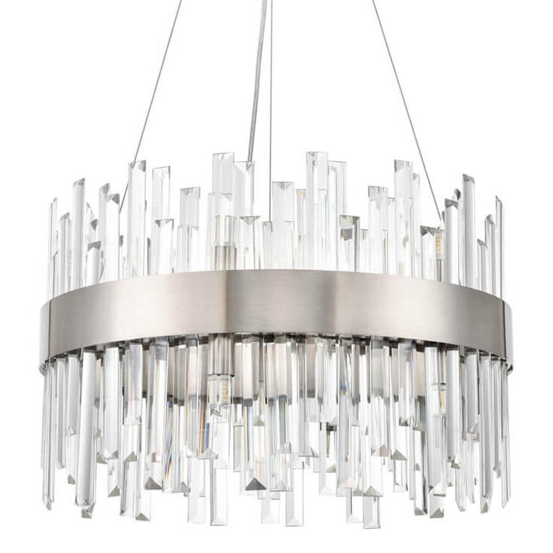 Люстра Cramer Chandelier 50 satin nickel Прозрачный (Transparent) Никель Сатин в Нижнем Новгороде | Loft Concept 