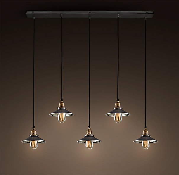 Люстра Loft Cone Pendant Reflector 5 Line Черный в Нижнем Новгороде | Loft Concept 