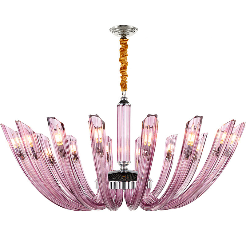 Люстра Pink Rays Chandelier Розовый Хром в Нижнем Новгороде | Loft Concept 