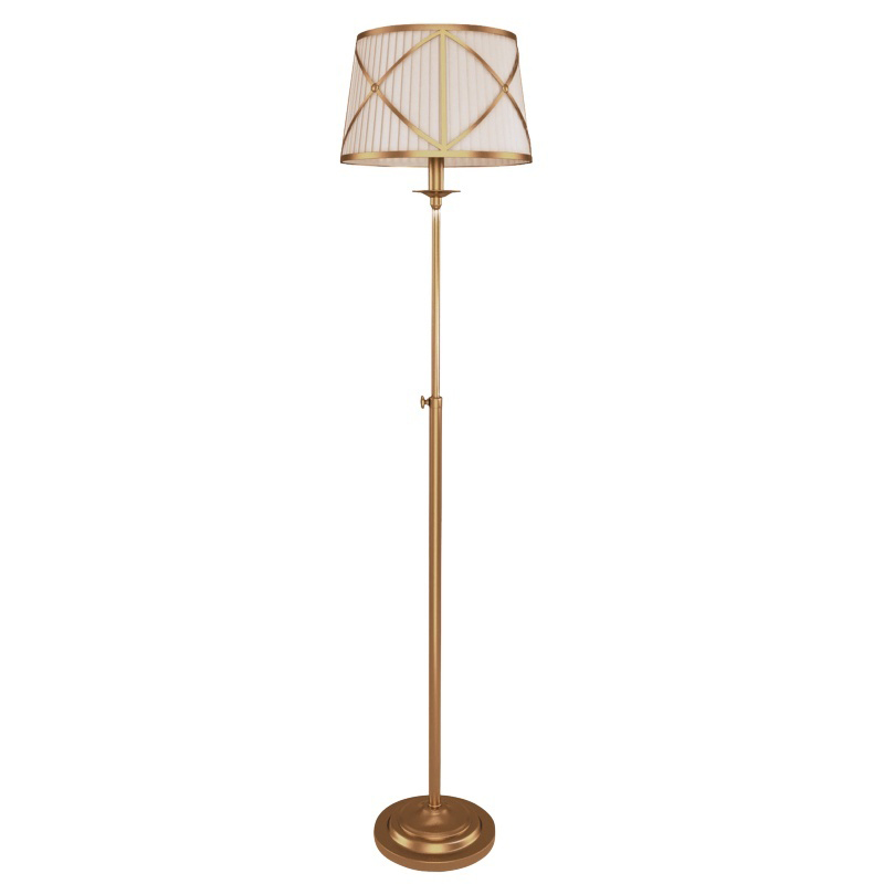 Торшер с абажуром Provence Lampshade Light Gold Floor Lamp Бежевый Золотой в Нижнем Новгороде | Loft Concept 