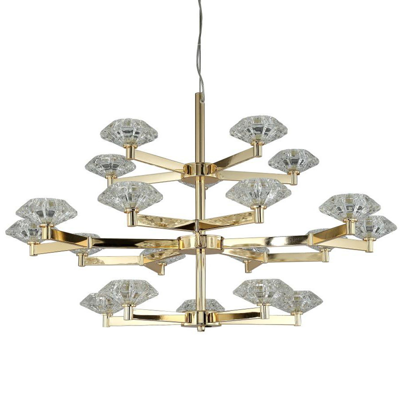 Люстра Yerker Chandelier Gold 20 Глянцевое золото Прозрачный в Нижнем Новгороде | Loft Concept 