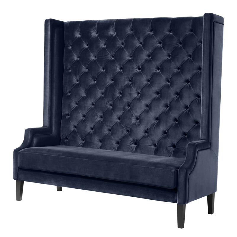 Диван Eichholtz Sofa Spectator midnight blue Синий Черный в Нижнем Новгороде | Loft Concept 