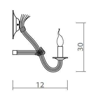 Бра Loft Rope Candle Bra в Нижнем Новгороде