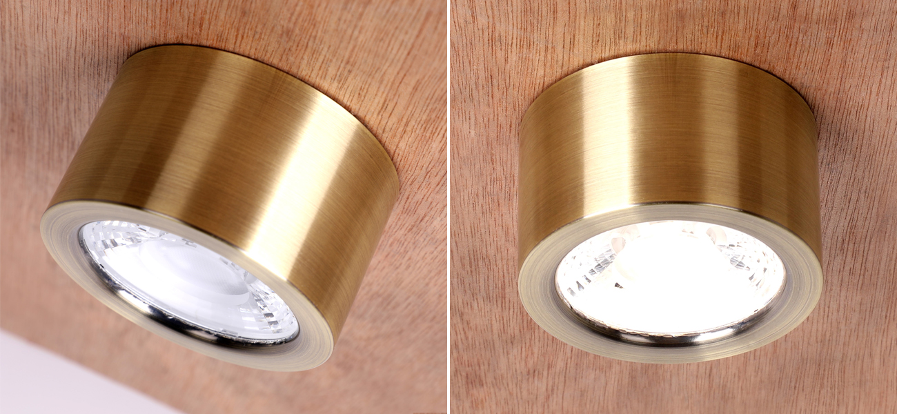 Накладной спот латунного цвета Simple Shape 4 см - фото