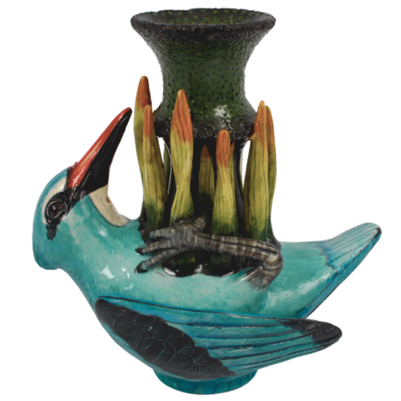 Ваза Голубая Птичка Woodland Kingfisher Vase Синий в Нижнем Новгороде | Loft Concept 