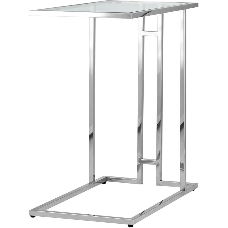 Стол приставной Lasker Milan Tables Silver Серебряный Прозрачное Стекло в Нижнем Новгороде | Loft Concept 