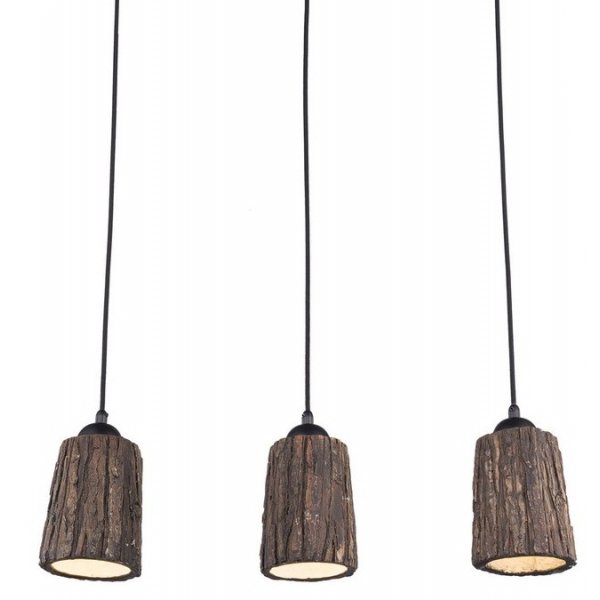 Люстра Wood Log Pendant 3 Коричневый в Нижнем Новгороде | Loft Concept 