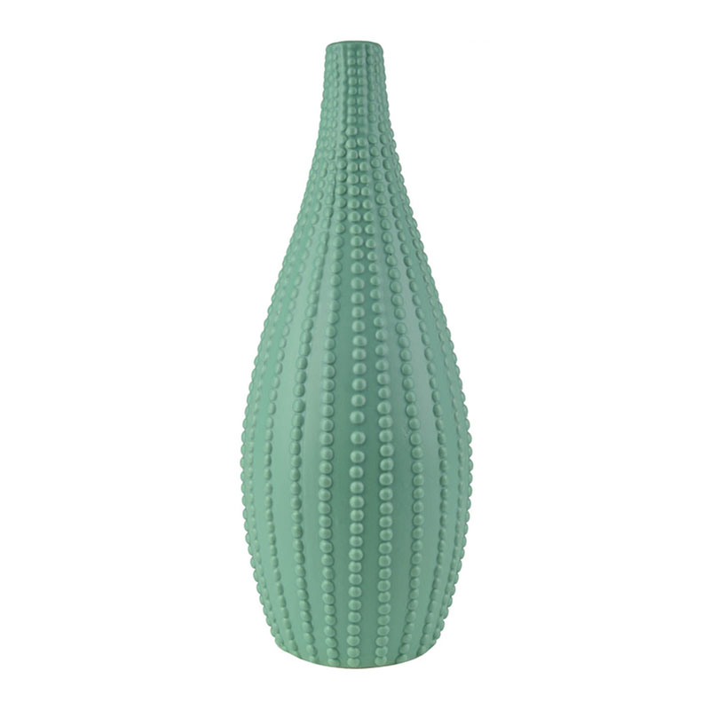 Ваза Ribbed Vase Narrow Throat turquoise 38 Бирюзовый в Нижнем Новгороде | Loft Concept 