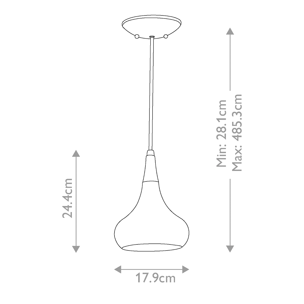  Подвесной светильник с каплевидным плафоном темного цвета Feiss в Нижнем Новгороде
