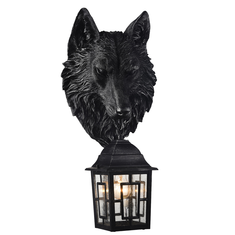 Уличный светильник Wolf Lantern Винтажный черный Прозрачное Стекло в Нижнем Новгороде | Loft Concept 