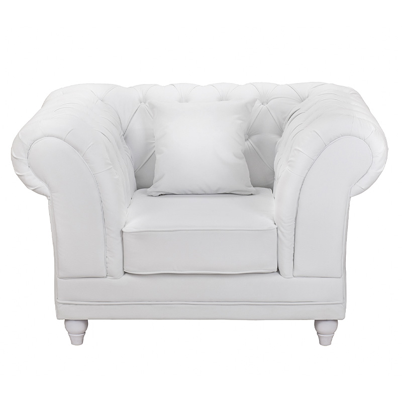 Кресло низкое с мягкой обивкой из велюра на 4-х ножках из массива березы Sophie Armchair white Белый в Нижнем Новгороде | Loft Concept 