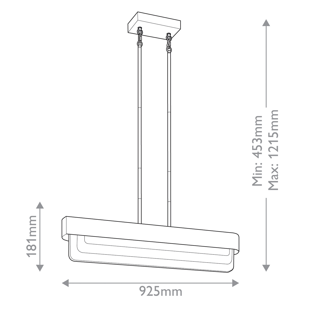 Люстра подвесная прямоугольная цвета латунь Kichler в Нижнем Новгороде