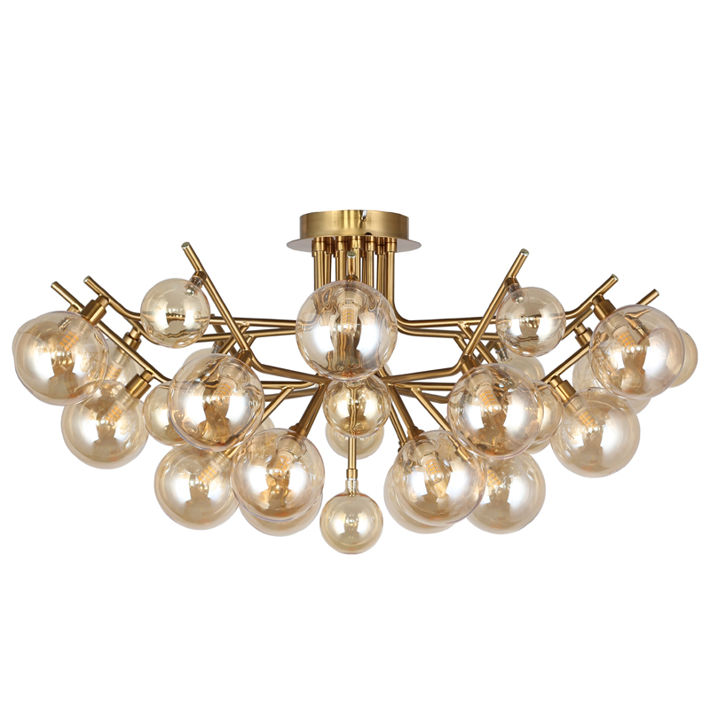 Люстра Berries Chandelier Flower bronze 18 Бронза Прозрачный в Нижнем Новгороде | Loft Concept 