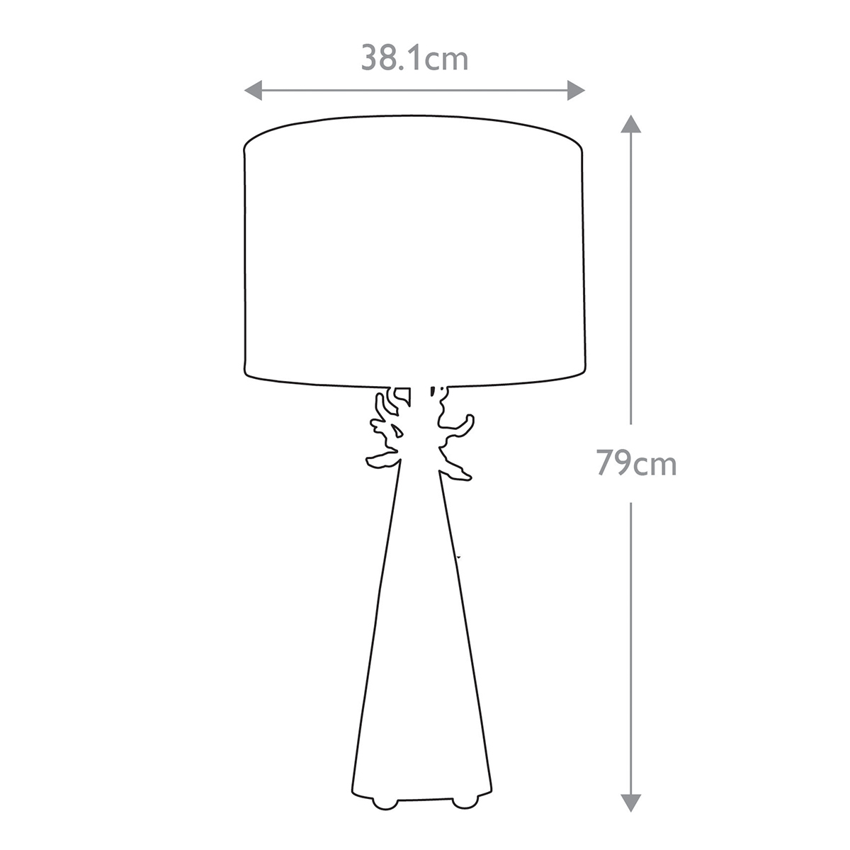 Настольная лампа с декоративным элементом золотого цвета и цилиндрическим абажуром из папье-маше светлого оттенка Flambeau в Нижнем Новгороде
