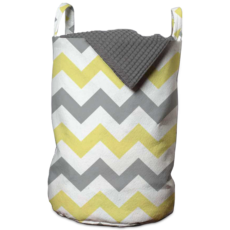 Корзина Mustard and Gray Chevron II Basket Мульти в Нижнем Новгороде | Loft Concept 