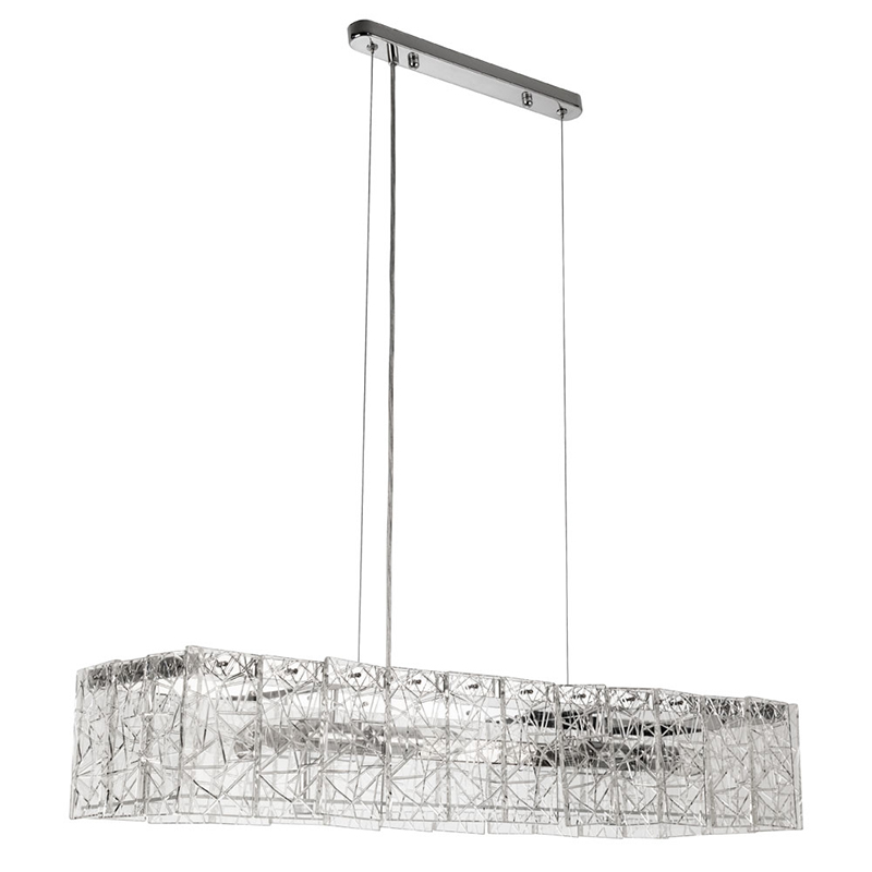 Люстра Alvaro Crystal Rectangular Chandelier Прозрачный Хром в Нижнем Новгороде | Loft Concept 