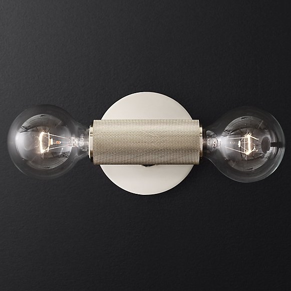 Бра RH Utilitaire Inline Sconce Silver Никель в Нижнем Новгороде | Loft Concept 