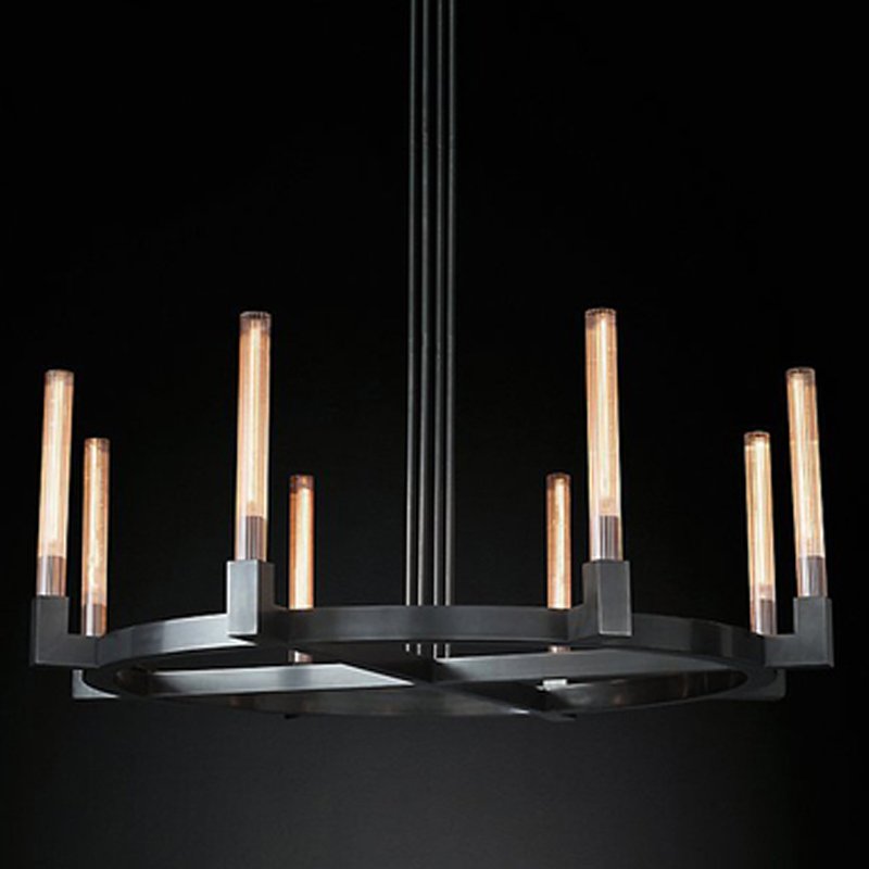 Люстра RH CANELLE Round Chandelier 8 Modern Black Черный в Нижнем Новгороде | Loft Concept 