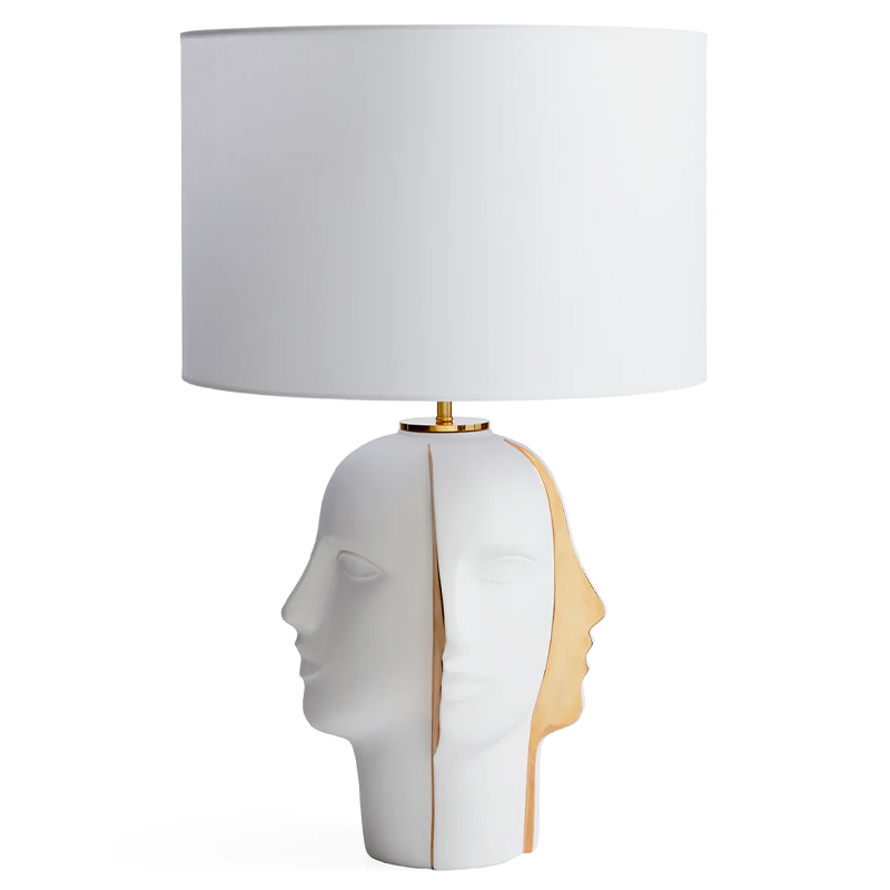 Настольная лампа ATLAS SPLIT TABLE LAMP Глянцевое золото Белый в Нижнем Новгороде | Loft Concept 