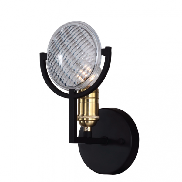 Бра RH Gaslight Lens Sconce 1 Черный в Нижнем Новгороде | Loft Concept 