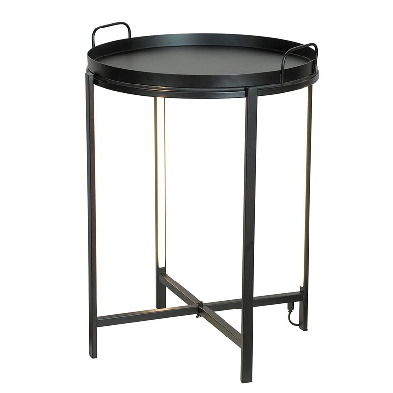 Приставной стол Nagib Side Table Black LED Черный в Нижнем Новгороде | Loft Concept 