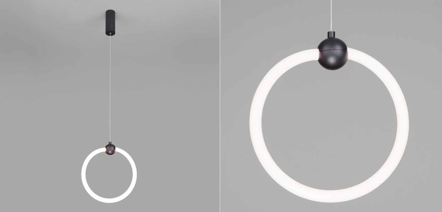 Подвесной светильник RING LIGHT Black - фото