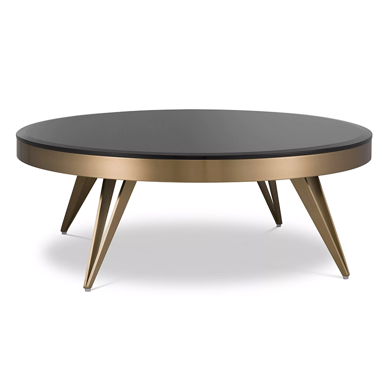 Кофейный стол Eichholtz Coffee Table Rocco Латунь Черный в Нижнем Новгороде | Loft Concept 