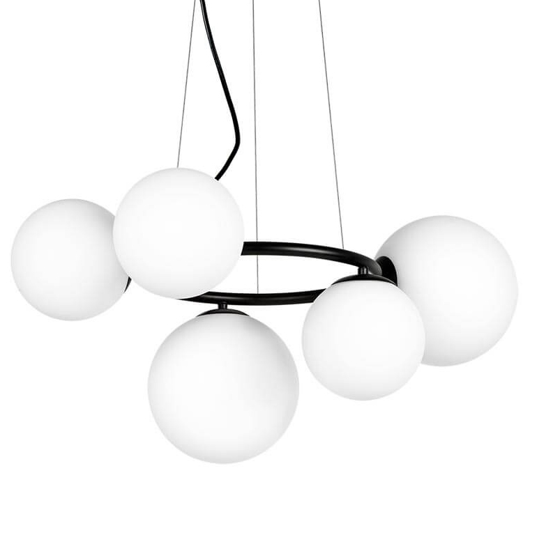 Люстра Bubbles on Ring Chandelier Black Белый Черный в Нижнем Новгороде | Loft Concept 