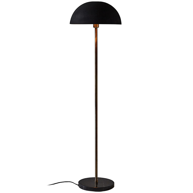 Торшер Riverside Floor Lamp Black Черный Черный Мрамор Nero Латунь в Нижнем Новгороде | Loft Concept 