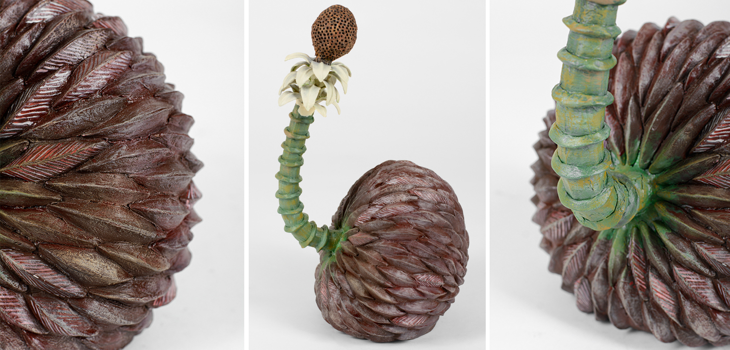 Статуэтка тропический фрукт Tropical Fruit brown feathers - фото