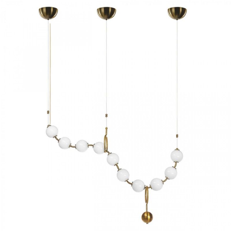 Светодиодный Белые Бусы Larose Guyon COCO CHANDELIER modular 120 см Бронза Белый в Нижнем Новгороде | Loft Concept 