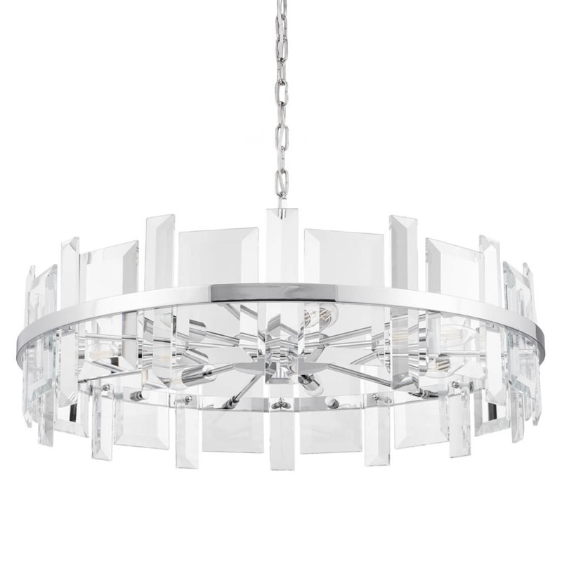 Люстра Harlow Crystal Round Chandelier chrome 7 Хром в Нижнем Новгороде | Loft Concept 